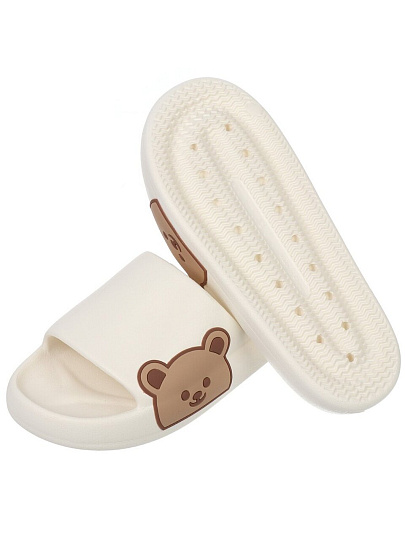 Тапки для женщин, белые, р. 38-39, открытые, Teddy, A210140