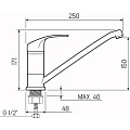 Смеситель для кухни, РМС, с картриджем, хром, SL85-004FBS-25 - фото 2