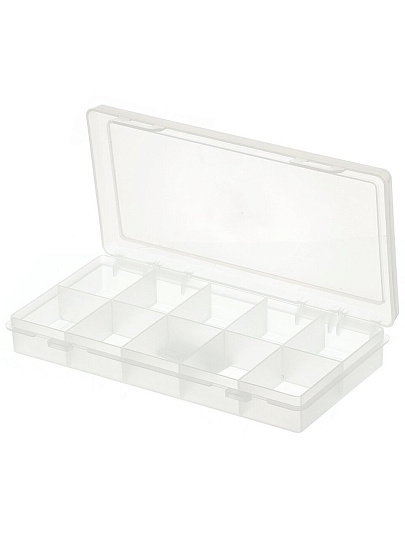 Ящик-органайзер для инструмента, 24х13х3.5 см, пластик, Bartex, 04215, 10 ячеек, 2780355066