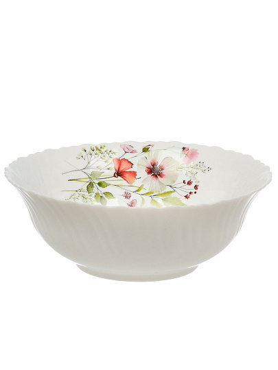 Салатник стеклокерамика, фигурный, 20х6.5 см, 1 л, Сухоцветы, МФК, MFK21182