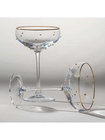 Бокал-креманка 270 мл, стекло, 2 шт, Lefard, Goldy, 685-112