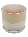 Горшок керамика, 3 л, цилиндр, бежевый, Айскрим №4, 022719 - фото 3