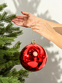 Елочное украшение Шар, 3 шт, красное, 15 см, пластик, SYQA-0122357A - фото 2