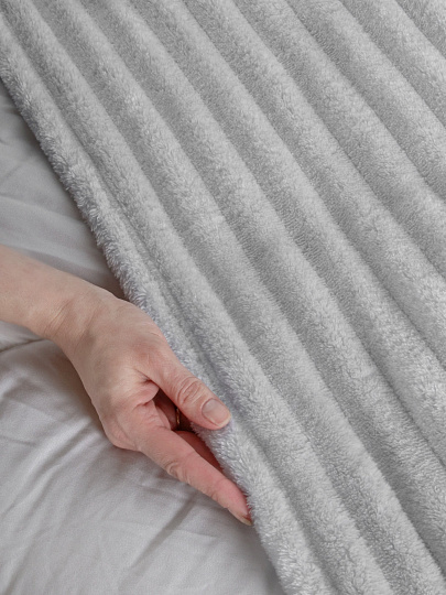 Плед 2-сп, 180х200 см, 280 г/м2, микрофибра, 100%пэ, Silvano, Милан, серый