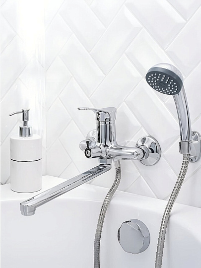 Смеситель для ванны, РМС, с картриджем, хром, SL86-006E