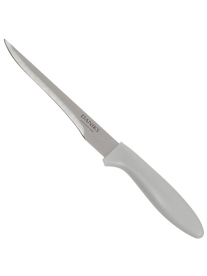 Нож кухонный Daniks, Эконом, филейный, нержавеющая сталь, 13.5 см, рукоятка пластик, YW-A054-BO
