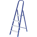 Стремянка 1 секция, 4 ступени, сталь, 1.54 м, 150 кг, Сибртех, 97844