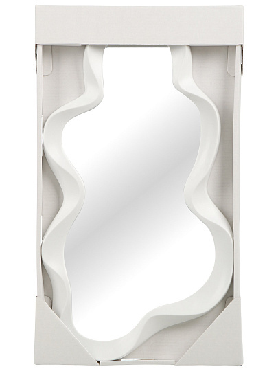 Зеркало декоративное настенное, 42.8х25 см, пластик, белое, Y4-11076
