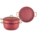 Кастрюля-мантоварка agness red qeen 28x12/28х7,3/28х7,3 см. трехслойное покр granit 936-137 - фото 3