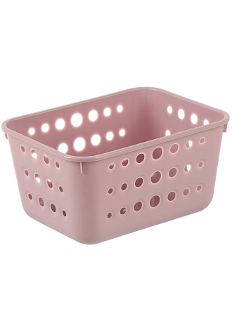 Корзина для мелочей, 22.9х17.4х11.9 см, прямоугольная, пластик, сиреневая, Berossi, Donna M, ИК 80364000