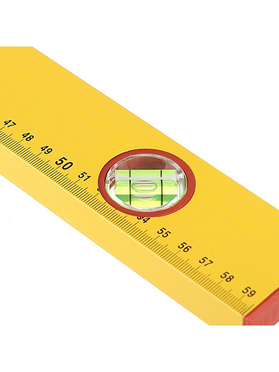 Уровень алюминий, 600 мм, 3 глазка, линейка, желтый, Bartex, HJ-88D