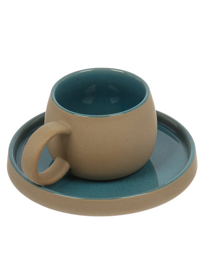 Чайная пара фарфор, 2 пр, 1 перс, 350 мл, Цветы, В060862