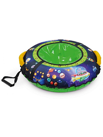 Санки-ватрушка Nika, С пришельцами, 70 см, 70 кг, с буксировочным тросом, с ручками, усиленная камера, ТБ3К-70/П2