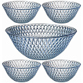Набор салатников стекло, круглый, 5 шт, 0.3, 1.6 л, Sohio Blue, Lefard, 691-069 - фото 2