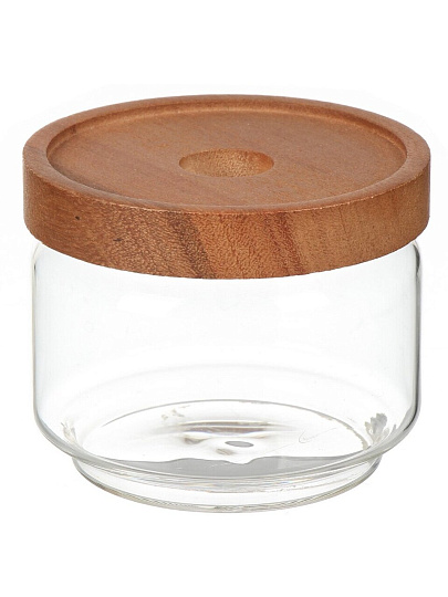 Банка для сыпучих продуктов, стекло, 0.25 л, 9х7 см, с крышкой, Y4-9009