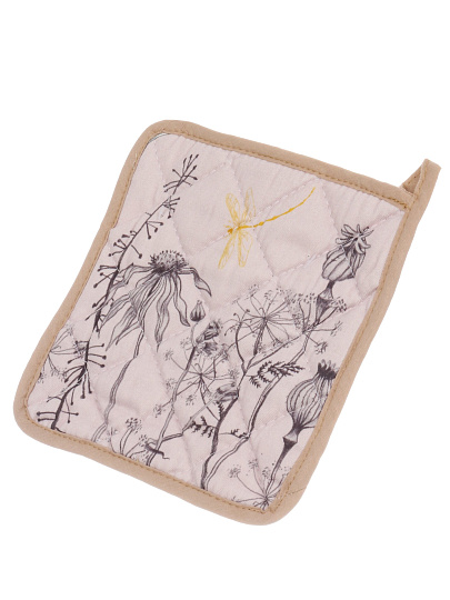 Прихватка 18х18 см, 100% хлопок, полевые цветы, Узб-н