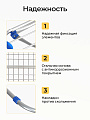 Сушилка для белья напольная, полотно 18 м, складная, 18 прутьев, 15 кг, толстый прут для сушки без заломов, серебристая, YS-IADR002 - фото 5