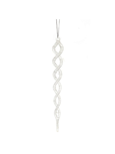 Елочное украшение Сосулька, прозрачное, 14 см, SYYKLA-182260