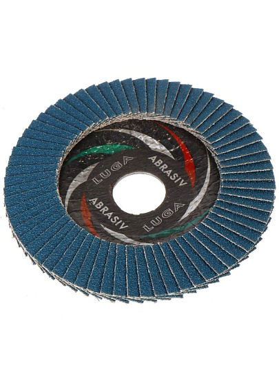 Круг лепестковый торцевой КЛТ2 для УШМ, LugaAbrasiv, диаметр 115 мм, посадочный диаметр 22 мм, зернистость ZK60, шлифовальный