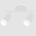 Светильник на основании General Lighting Systems, Башня, 50 Вт, GU10, на 2 лампочки, IP20, d5.5х10х10 см, боковое рассеивание, Спот, белый, 661833