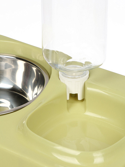 Миска для животных Y4-11424, пластик, металл, двойная, с поилкая