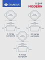 Набор посуды нержавеющая сталь, 6 предметов, кастрюли 1.9, 2.9, 3.9, индукция, Daniks, Модерн серый, SD-6N - фото 6