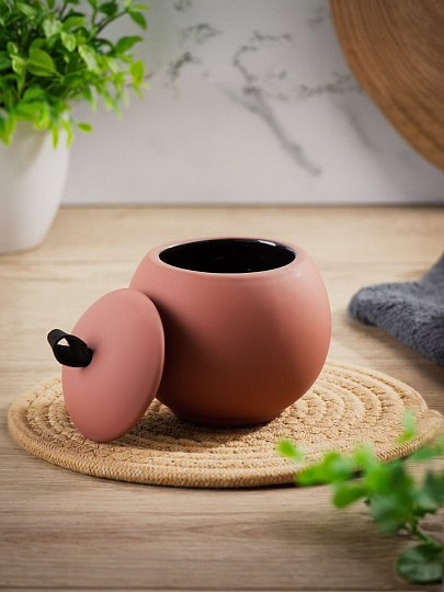 Диспенсер для ватных дисков, 9.6х9.6, керамика, терракотовый, BCE0758BA-CT