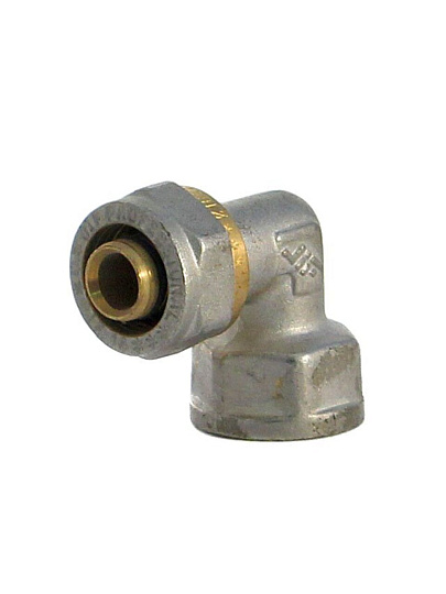 Металлопластиковый уголок d20х1/2'', внутренняя резьба, с цангой и гайкой, Frap, F307.2004