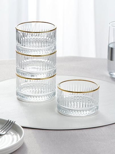 Салатник стекло, круглый, 4 шт, 9 см, 0.23 л, Elysia, Pasabahce, 530038GL