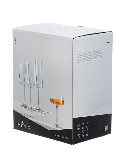 Бокал для шампанского, 210 мл, стекло, 6 шт, Bohemia, Xtra, 40862/210