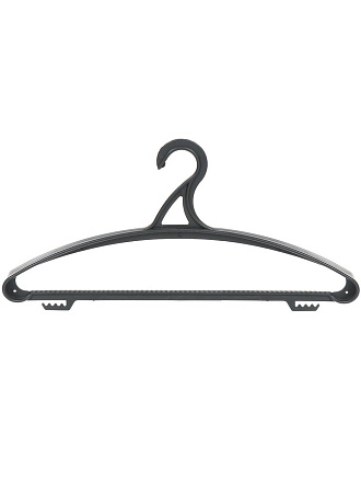 Вешалка-плечики для одежды, пластик, 44-46 р, черная, ПУ-001
