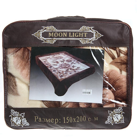 Плед Moon Light полутораспальный (150х200 см) полиэстер, в сумке, Чайная роза 65197