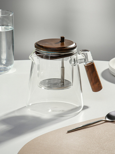 Чайник заварочный стекло, 0.75 л, с ситечком, B050092