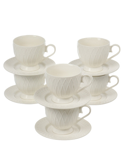 Набор чайный фарфор, 12 предметов, на 6 персон, 230 мл, Bonjart, ТМ Глория, 202507, подарочная упаковка