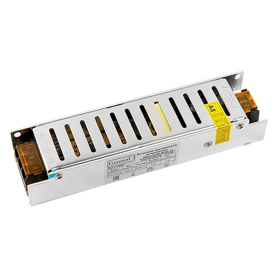 Драйвер светодиодный IP20, 60 Вт, для лент 12В, 160х40х30 мм, General Lighting Systems, GDLI-S-60ВТ-IP20-12В, 512901
