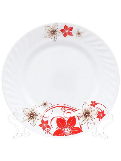 Сервиз столовый стеклокерамика, 19 предметов, на 6 персон, Daniks, Кармен, белый