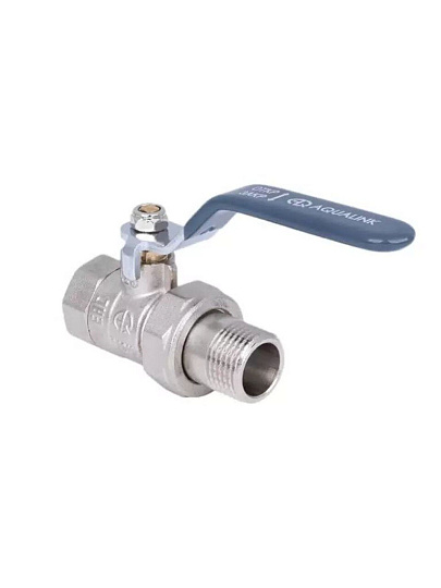 Кран для воды с американкой 1/2'', г-ш, ручка, AquaLink