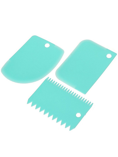 Набор кулинарных шпателей 11х7.2, 11.5х8, 11.7х8.7 см, навеска, 3 шт, в ассортименте, Y3-1235/320680