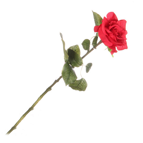 Цветок искусственный декоративный Роза, 78 см, красный, 16-0081