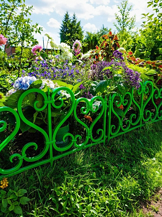 Забор декоративный пластмасса, Мастер сад, Ажурное, 25х300 см, зеленый
