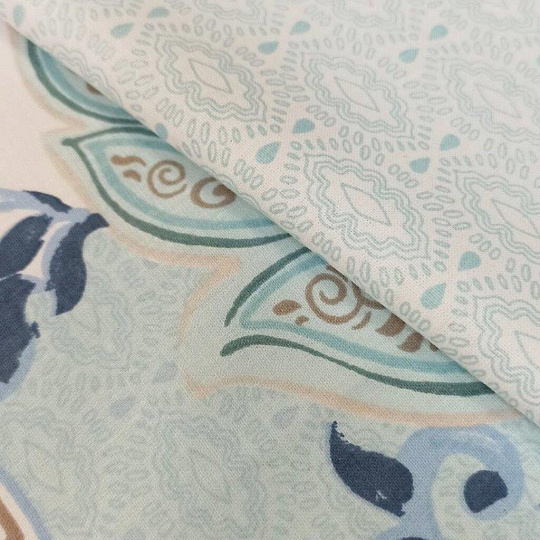 Постельное белье 1.5-спальное, простыня 150х215 см, 2 наволочки 70х70 см, пододеяльник 145х215 см, Для Snoff, поплин, Лесли 4617-1+4617а-1