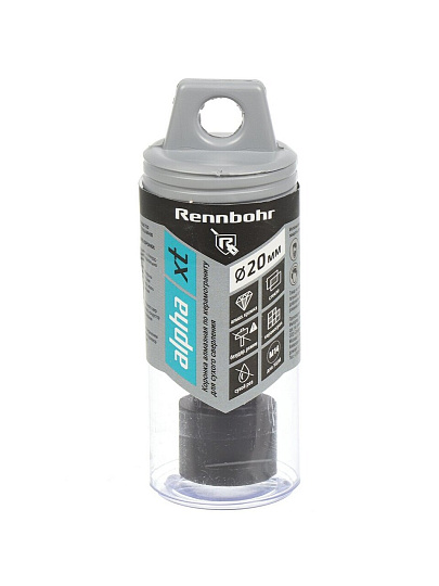 Коронка алмазная, по керамограниту, Rennbohr, Alpha XT, М14, диаметр 20 мм, сухой рез, 776020