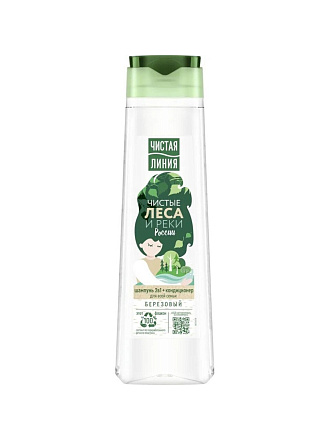 Шампунь Чистая линия, Березовый для всей семьи, для всех типов волос, 400 мл
