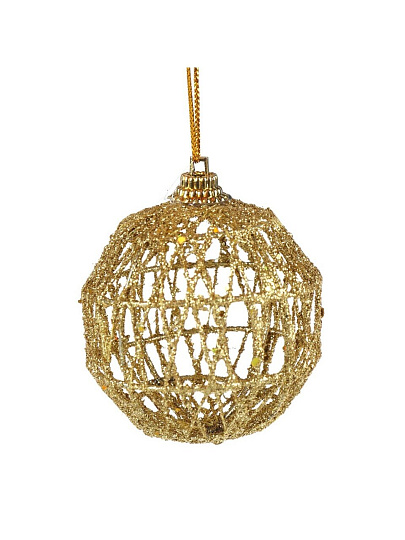 Набор шаров 6 шт, золото, серебро, красный, 6 см, Y4-8465