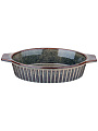 Форма для запекания керамика, 19х31х6.5 см, 1.3 л, овальная, Agness, Reactive Beige, 780-114