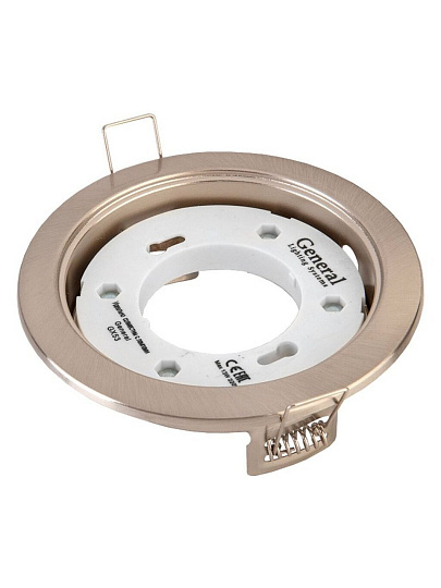 Светильник встраиваемый светодиодный, General Lighting Systems, 50 Вт, GX53, IP20, 10.8х10.8х3.8 см, сатин-никель, 431700