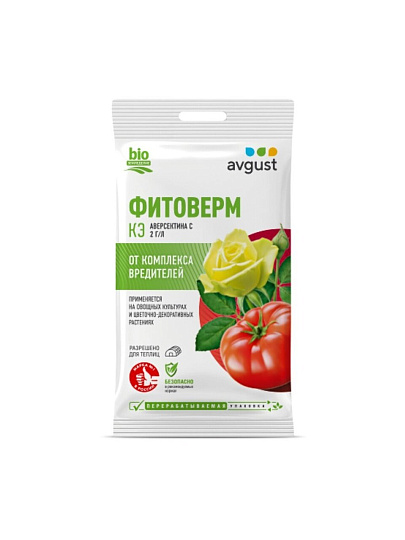 Инсектицид Фитоверм, от комплекса вредителей на растениях, жидкость, 4 мл, Avgust
