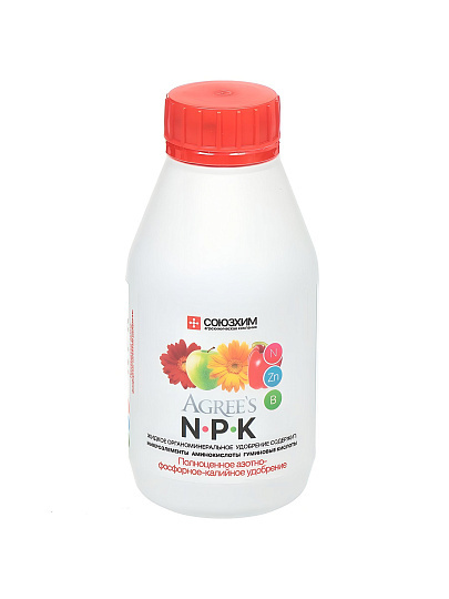 Удобрение NPK, органоминеральное, жидкость, 250 мл, Agree's