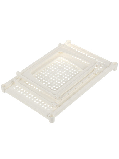 Полка настольная, пластик, 1 секция, 30х19.5х17 см, белая, Violet, Ротанг, 750006