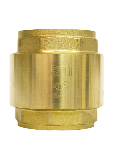 Клапан обратный 2&quot;, латунь, DN 50, пружинный, New, STI